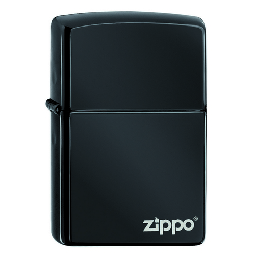 Zippo aansteker Regular Ebony with Logo
