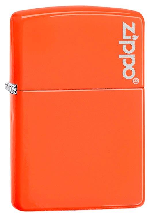 Zippo neon orange logo