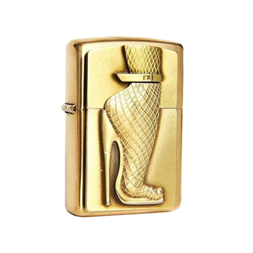 Zippo Golden Emblem High Heels brass brushed Limited