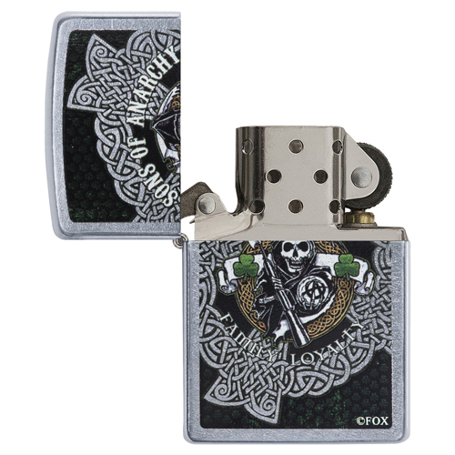 Zippo Sons of Anarchy Family Loyalty open