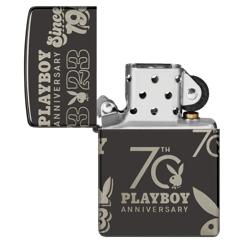 Zippo Playboy 70th Anniversary Lighter open