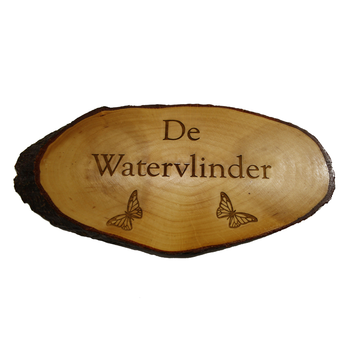 Susteen Neerwaarts effect Naambord hout ovaal