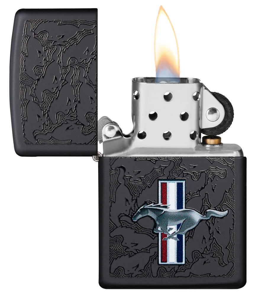 Zippo Ford Mustang Horse & Bars open