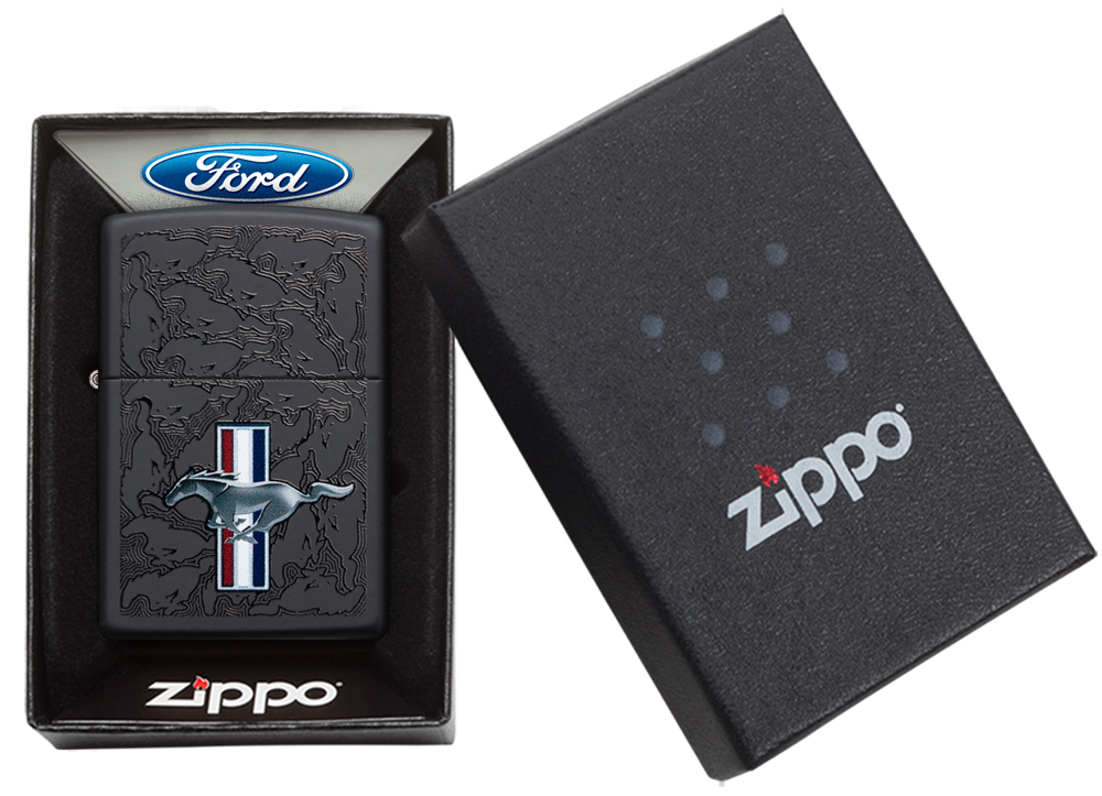 Zippo aansteker Ford Mustang Horse & Bars verpakking