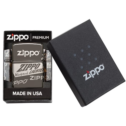 Zippo aansteker Logo All Over verpakking