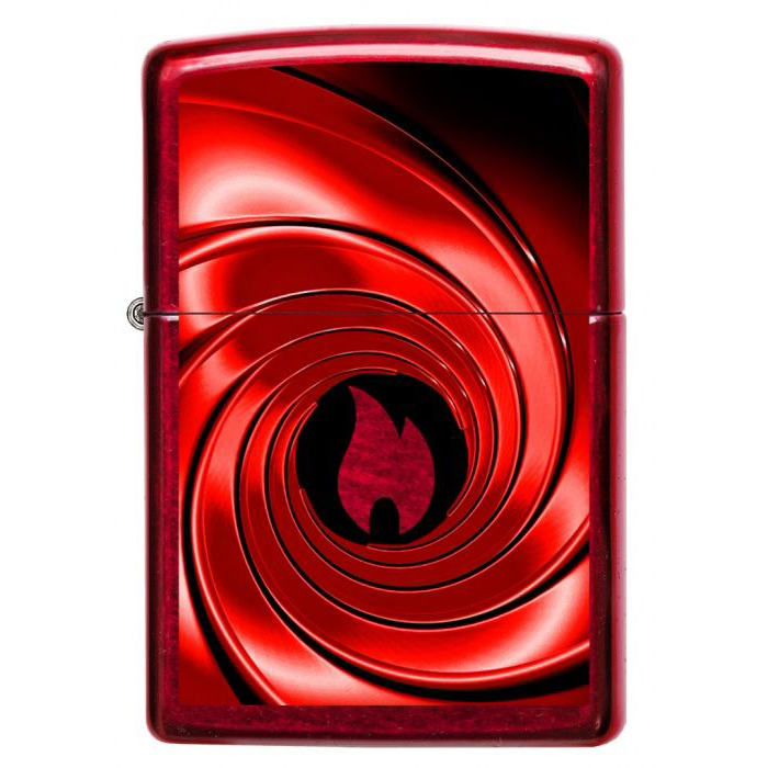 Zippo Red Swirl Design 1