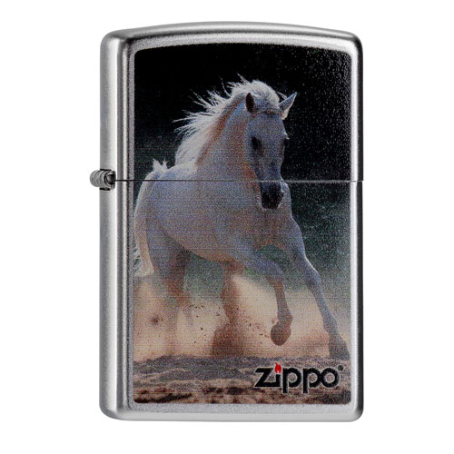 Zippo White Horse Galloping