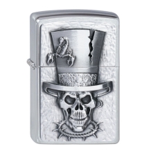 Zippo Top Hat Skull Emblem