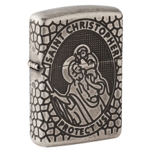 Zippo aansteker St Christopher Medal Design