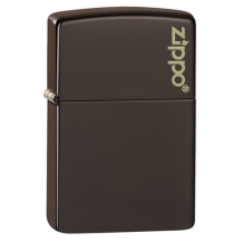 Zippo aansteker Regular Brown Matte Zippo Logo