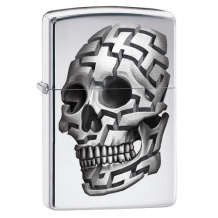 Zippo aansteker 3D Skull