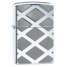 Zippo Carved Chrome Diamonds