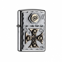 Zippo Iron Cross with skulls