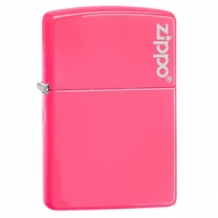 Zippo Regular Neon Pink W/ Zippo Logo