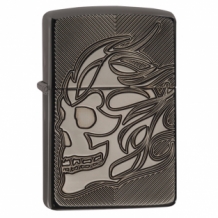 Zippo Skull Armor Black Ice