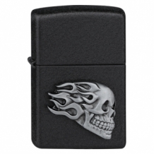 Zippo Space Flame Skull emblem 