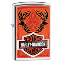 Zippo Harley Davidson Orange Tribal