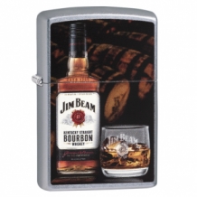 Zippo Jim Beam Bottle and glass