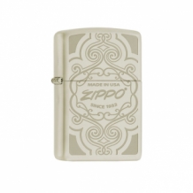 Zippo creme met sierlijk logo