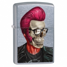 Zippo rockabilly skull profile