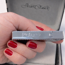 Aansteker Jean Claude Dustin chroom met graveren