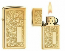 Zippo aansteker venetian brass slim