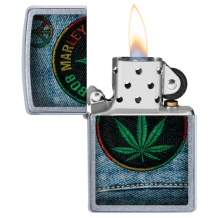Zippo Bob Marley Patch open