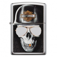 Zippo Harley Davidson Skull Helmet
