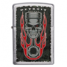 Zippo Piston Skull Flame