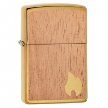 Zippo Woodchuck Brushed Brass voorzijde