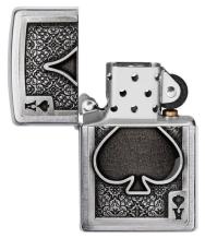 Aansteker Zippo Ace Of Spades Emblem in Chrome