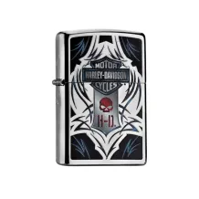 Zippo aansteker Harley Davidson Skull Tribal
