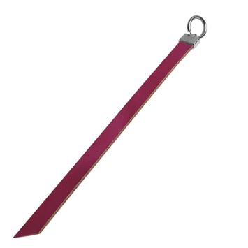 10mm brede leren sleutelhanger label fuchsia