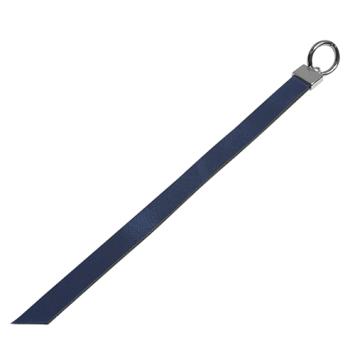 10mm brede leren sleutelhanger label jeansblue