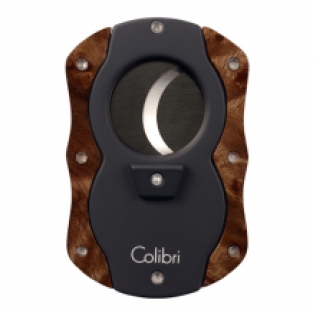 Colibri sigarenknipper Cut Black/Dark Burl