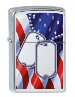 Zippo Flag and Dog Tags