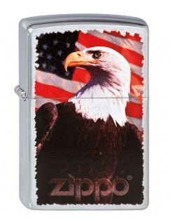 Zippo Bald Eagle Flag