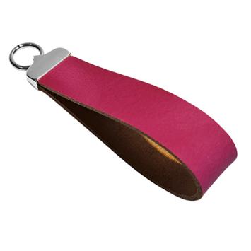 20mm brede leren sleutelhanger label fuchsia