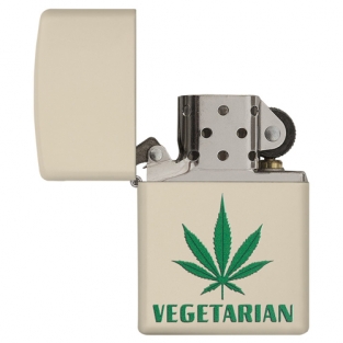 Zippo Vegetarian Design Matte Cream