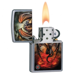 Zippo Anne Stokes - Lava Dragon street chroom