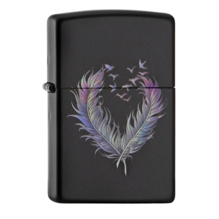 Zippo Feathered Heart