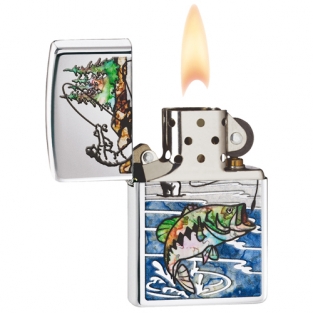 Zippo Fisherman in Fuzion hoogglans
