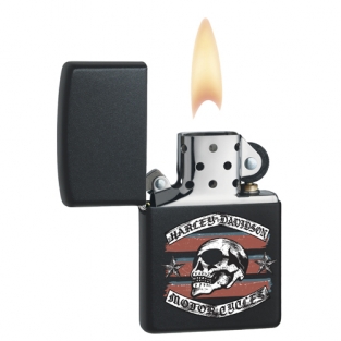 Zippo Harley-Davidson Skull Black mat