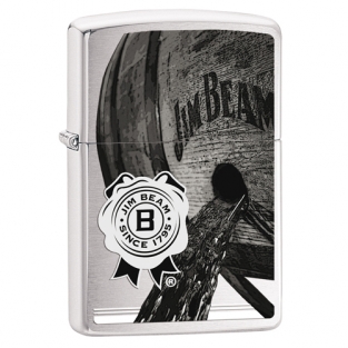 Zippo Jim Beam Barrel Chrome Brushed