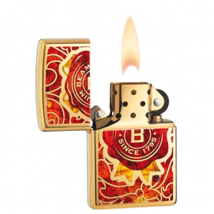 Zippo Jim Beam Logo Fusion Brass hoogglans