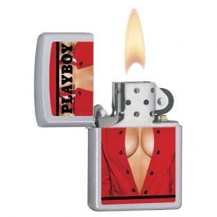 Zippo Playboy Cover October 2014 Satin chrome