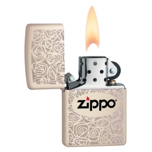 Zippo Roses and Logo creme