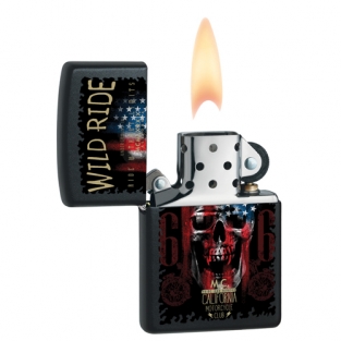 Zippo Wild Ride mat zwart