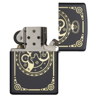 Zippo All over Clock Mechanism achterzijde open