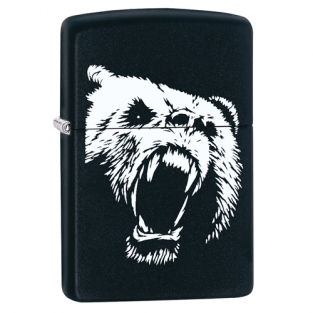 Zippo black and white bear